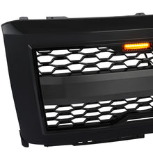 Gloss Black Front Bumper Hood Upper Grille w/Light For 2014-2015 Chevy Silverado 1500