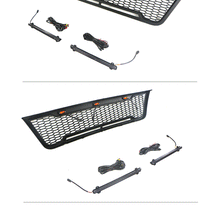 Black Front Bumper Upper Grille w/ LED Lights fit for 2003-2007 Ford E150 E250 E350