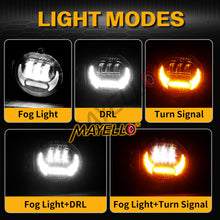 Pair LED Fog Lights with DRL for 2002-2008 Dodge Ram 1500 & 2003-2009 Ram 2500 3500