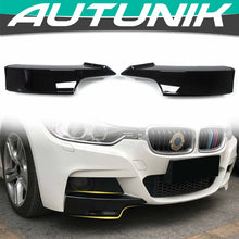 Glossy Black Front Bumper Splitter Lip For BMW F30 Sedan M-Sport bm195