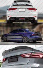 For 2014-2020 Audi A3 S3 RS3 8V Sedan PSM-Style Carbon Fiber Rear Trunk Spoiler Wing