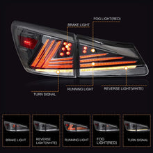 LED Smoked Taillights with Sequential Animation for Lexus IS250 IS350 IS F 2006–2013