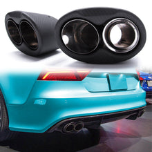 67mm Inlet Matte Carbon Fiber Exhaust Tips Muffler Tailpipe for AUDI A3 A4 A5 A6 A7