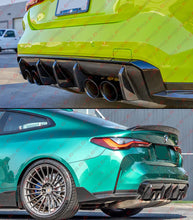 For 2021-2025 BMW G80 M3 G82 M4 Euro Style Real Carbon Fiber Rear Bumper Diffuser