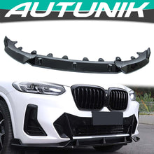 3PCS Gloss Black Front Splitter Lip for BMW X3 G01 M-Sport 2022-2024