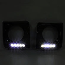 Black Headlight Bezel Pair For 1990-2018 Mercedes W463 G63 Wagon G500 w/ LED DRL