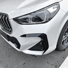 Gloss Black / Carbon Style Front Bumper Splitter Trim Canards for BMW X1 U11 M Sport 2023+