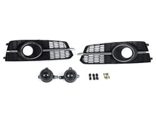 Chrome/Black Fog Light Grill Cover For Audi A6 C7.5 S line S6 2016-2018 fg269