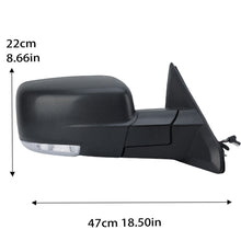 11Pin Passenger Black Power Heated Mirror For Ram 1500 2500 3500 2013-2018 Turn Signal Light Right