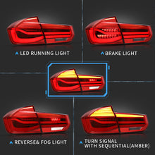 Red/Smoked LED Tail Lights for BMW F30 F80 M3 2013-2018 Sequential Turn Rear Lamps