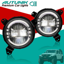 Pair LED Headlights with Halo DRL Turn Signal Fit For Jeep Wrangler JL Gladiator JT 2018-2024
