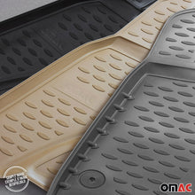 4pcs Beige Floor Mats Liner for Audi A6 S6 A6 Quattro 2012-2018 TPE All-Weather