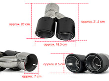 Matte Carbon M550i Dual Exhaust Tips for BMW G30 G31 5 Series 520i 530i 540i M-Sport 2017-2019-2023