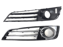 Left+Right Front Bumper Fog Light Grille Cover For Audi A8 D4 2011 2012 2013 2014