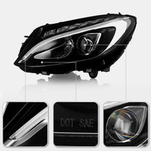 Pair Halogen UPGRADE FULL LED Projector For 2015-2018 Mercedes-Benz W205 C300 Headlights L+R