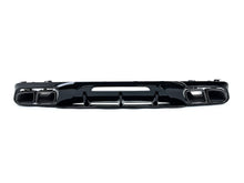 Gloss Black Rear Diffuser w/ Quad Exhaust Tips For 2015-2018 Mercedes CLS-Class W218 CLS550 CLS63 AMG Bumper