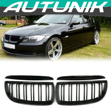 Black Front Kidney Grille For BMW 3-Series E90 E91 Sedan 2005-2008
