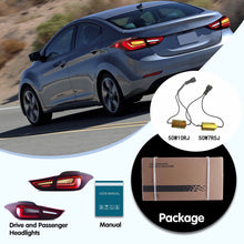 Red LED Tail Lights Fit 2011-2016 Hyundai Elantra Sequential Signal Cherry Red Lamp