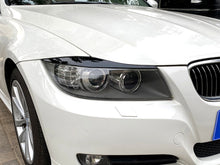 Eyebrow Cover Trim Headlight Eyelids Glossy Black Fits For BMW 3 Series E90 E91 2005-2012 bm204