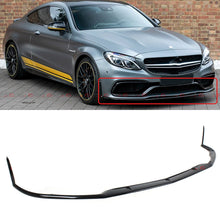 Gloss Black For 2015-2021 Mercedes W205 C63 AMG Front Bumper Lip Splitters