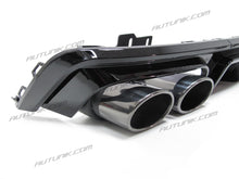 S6 Style Rear Diffuser w/ Black Exhaust Tips for 2019-2024 Audi A6 C8 S-line S6 di92