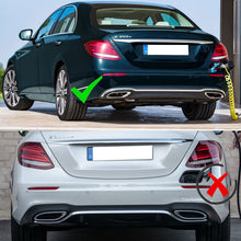 Carbon Look Rear Diffuser & Exhaust Tips For Mercedes E-Class W213 Standard Bumper 2017-2020