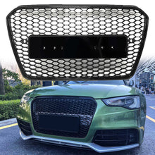 Badgeless Honeycomb Front Bumper Grille Gloss Black For 2013-2016 Audi A5 S5 B8.5