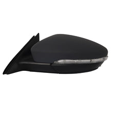 Driver Side Black Heated Mirror Assembly For 2016-2020 Volkswagen Passat LH Power Paintable w/ Signal Light