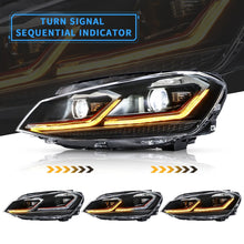 VLAND LED Projector Headlights For 2014-2017 VW Volkswagen Golf 7 W/Sequential