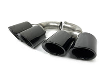 Sporty Exhaust Tips Black For Porsche Cayenne V6 V8 2011-2014 Short Pipe