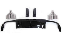 Rear Diffuser + Silver Exhaust Tips for Mercedes W204 C63 C300 AMG Pack 2012-2014 di145