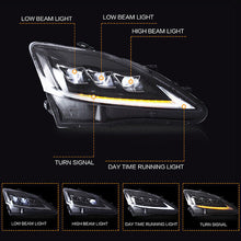 Left & Right LED DRL Projector Headlights for 2006–2013 Lexus IS250 IS350 ISF