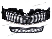 Black Front Upper Grille + Lower Grill w/ Frame for Cadillac XTS 2013-2017 fg150