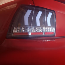 LED Tail Lights w/ Red Tube Black For Ford Mustang Sequential Signal 1999-2004