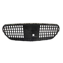 Gloss Black Front Bumper Grille For 2021-2024 Mercedes S Class W223 S450L S500 Sedan W/ACC 360 Camera