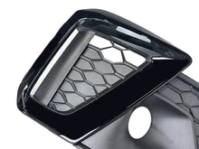 Black Front Fog Light Grill Cover for AUDI A4 B9 Sline S4 2020-2024 fg295