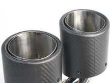 Dual Matte Carbon Exhaust Pipe Tips for Audi A4 A5 A6 A7 Modifications