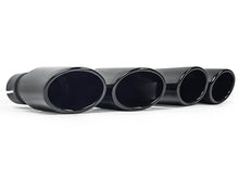 Gloss Black Rear Bumper Diffuser w/ Black Exhaust Tips For Audi A5 S-Line 2017–2019