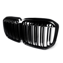 Gloss Black Front Bumper Grill Dual Slats For BMW X7 G07 M50i 2019-2022