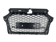 RS3 Style Front Grille for Audi A3/S3 8V 2017-2020 – Gloss Black Honeycomb