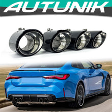 4Pcs Carbon Fiber Exhaust Tips fit for BMW M2 G87 M3 G80 M4 G82 G83 2021+