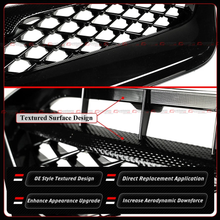 For 2015-2017 Subaru WRX STi VA OE Style Gloss Black Front Upper Mesh Grill Grille