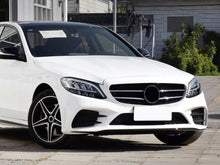 3PCS Gloss Black Front Bumper Lip Trim for Mercedes C-Class W205 AMG Bumper 2019-2021