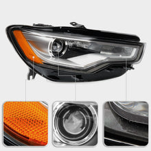 Passenger Front Lamp For 2012-2015 Audi A6 S6 C7 HID/Xenon w/o AFS LED DRL Projector Headlight Headlamp