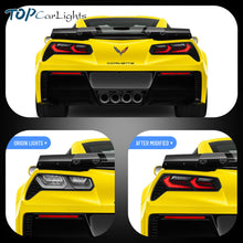 Red LED Tail Lights For Chevrolet Corvette C7 2014-2019 w/Animation