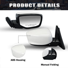 5Pin Left+Right White Mirror Side Heated Foldaway For Honda Accord Coupe 2008-2011 2012