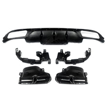 Carbon Look Rear Diffuser & Exhaust Tips For Mercedes E-Class W213 Standard Bumper 2017-2020