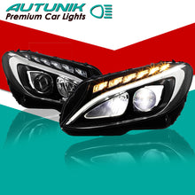 Pair Halogen UPGRADE FULL LED Projector For 2015-2018 Mercedes-Benz W205 C300 Headlights L+R