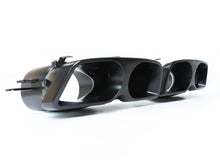 Black Rear Diffuser w/ LED + Black Exhaust Tips For 15-21 Mercedes W205 Sedan C300 C450 C43 AMG