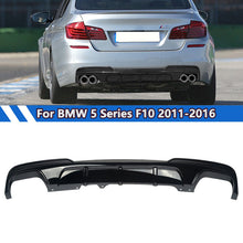 Gloss Black Rear Bumper Diffuser Splitter For BMW F10 5 Series 530i 550i 2011-2016